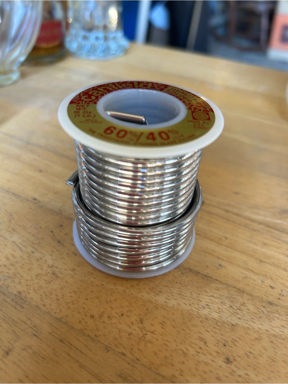 Canfield 60/40 Lead Solder Stained Glass Wire Spool 1 lb Unused